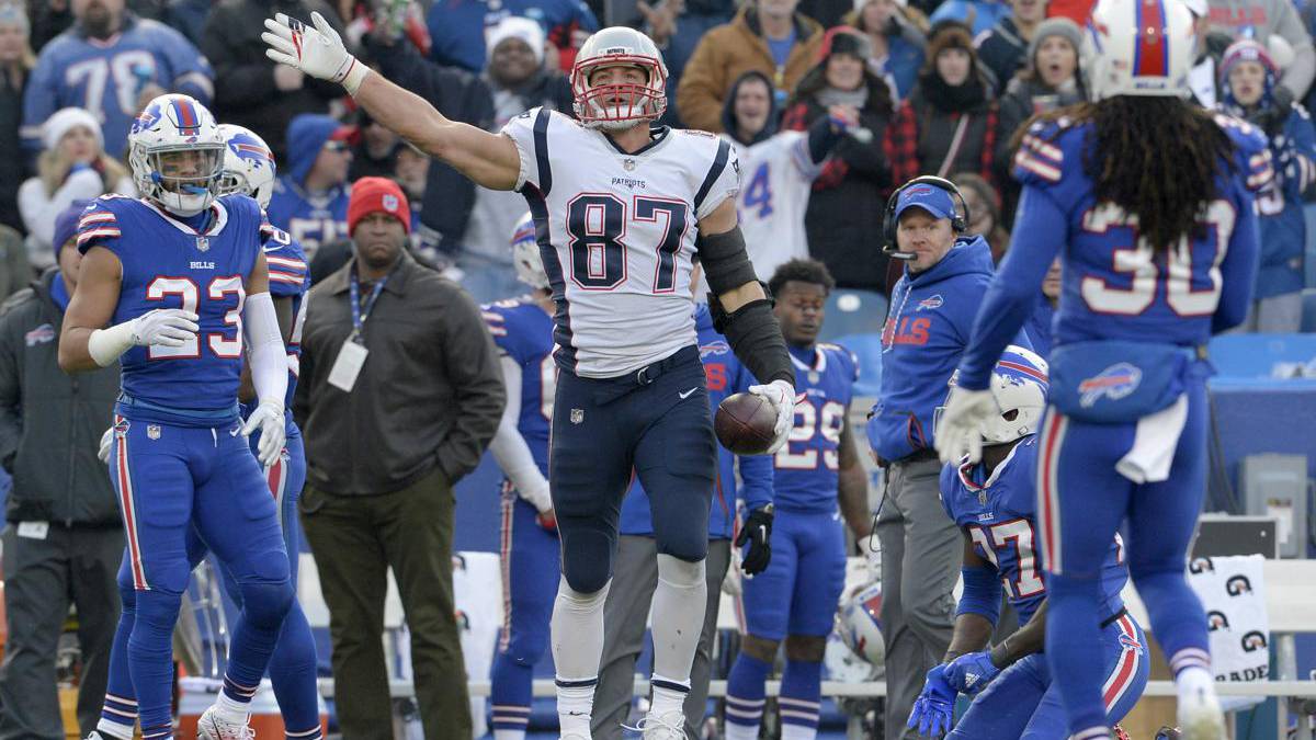 Rob Gronkowski en partido contra Bills