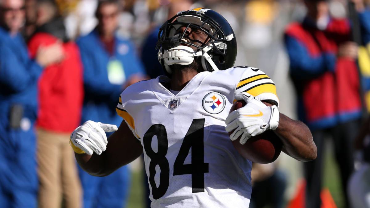 Antonio Brown en partido de Steelers
