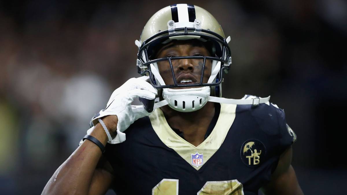 Michael Thomas celebra con un teléfono