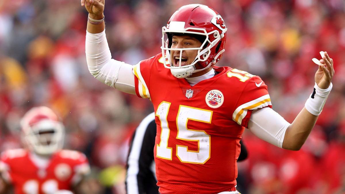 Patrick Mahomes en partido de los Chiefs