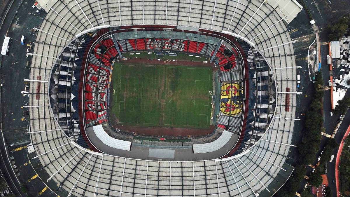 Vista aérea del Estadio Azteca