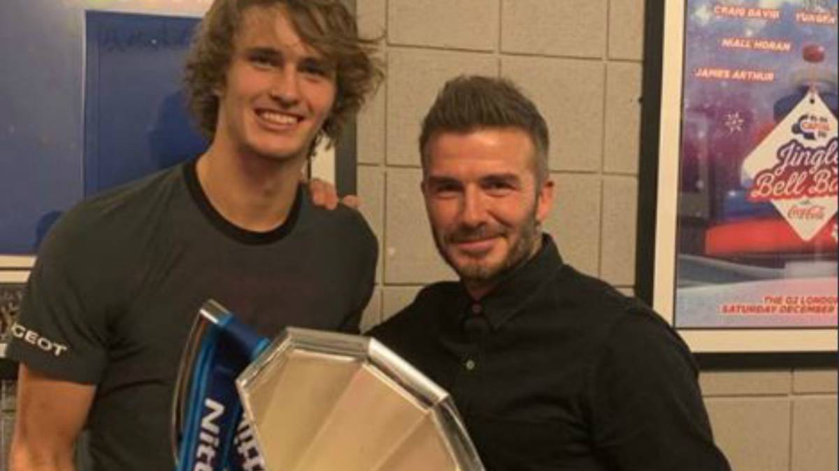 Alexander Zverev se coronó campeón del Master 1000 de Londres y el dueño de Inter Miami, David Beckham aprovechó para tomarse una foto con él.