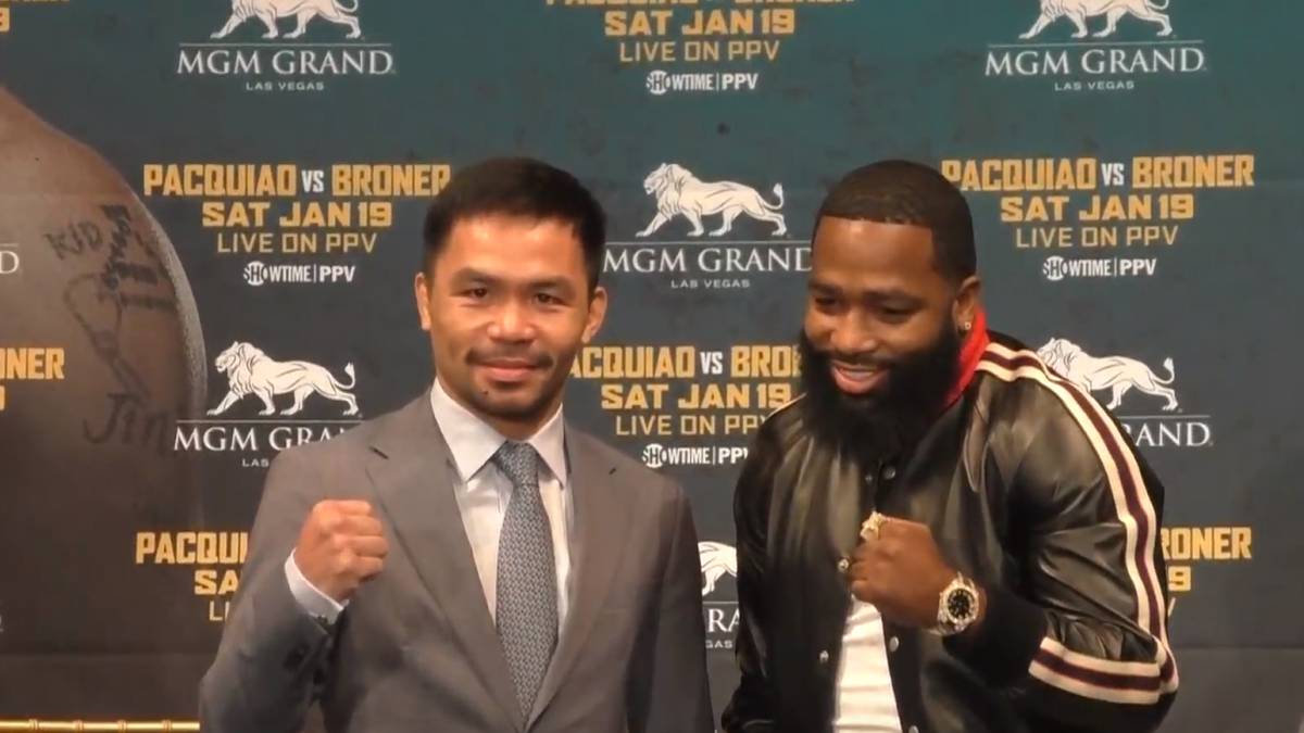 Manny Pacquiao expondrá su título secundario de peso welter en la pelea con Adiren Broner el 19 de enero en el MGM Grand de Las Vegas.