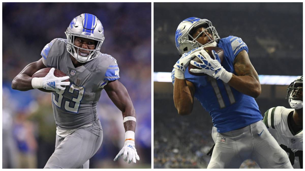 Kerryon Johnson y Marvin Jones