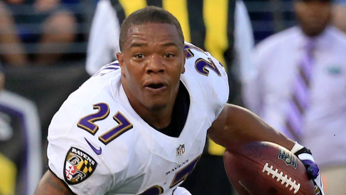 Ray Rice en partido de Baltimore
