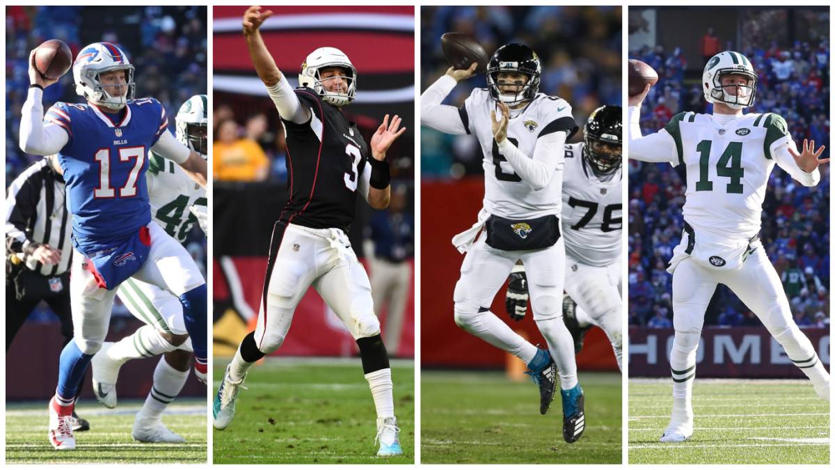 Josh Allen, Josh Rosen, Cody Kessler y Sam Darnold