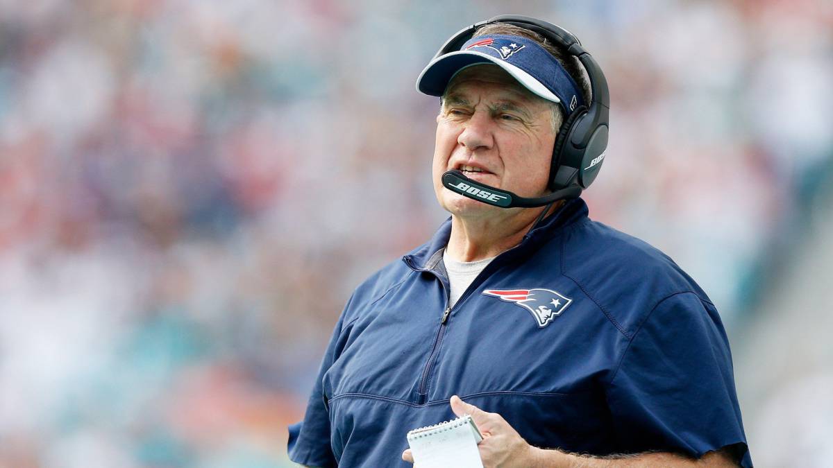 Bill Belichick en partido de New England