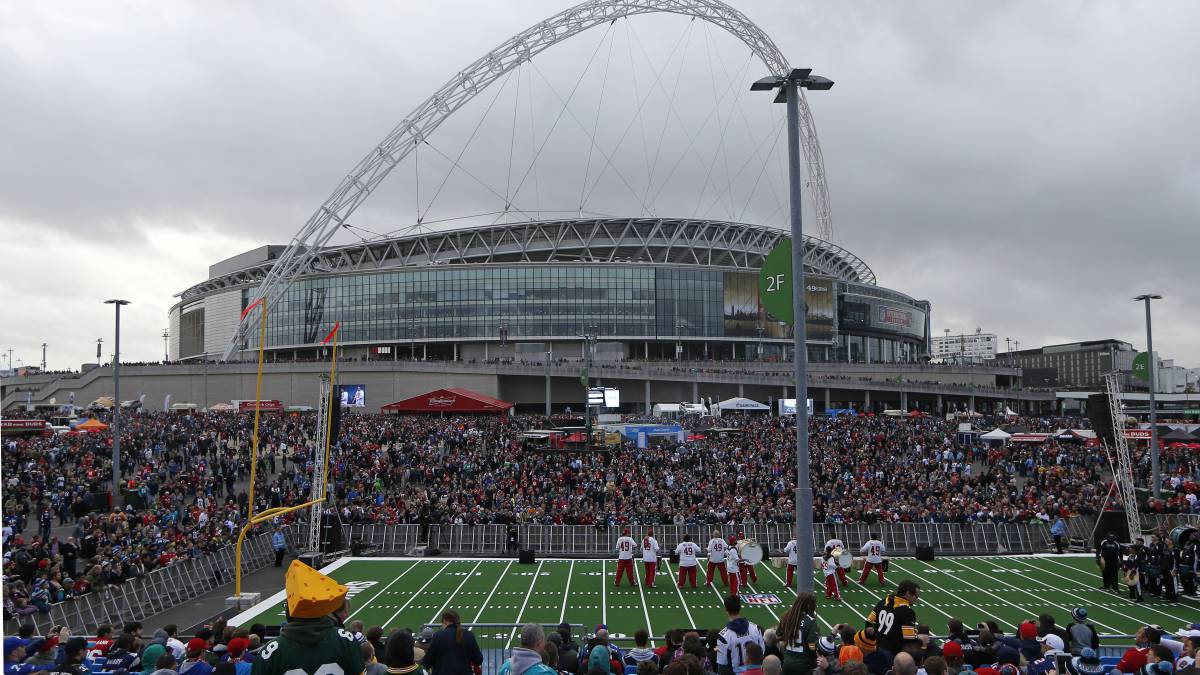 Inmediaciones de Wembley en un partido de la NFL