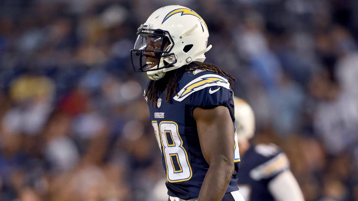 Melvin Gordon en partido de Chargers
