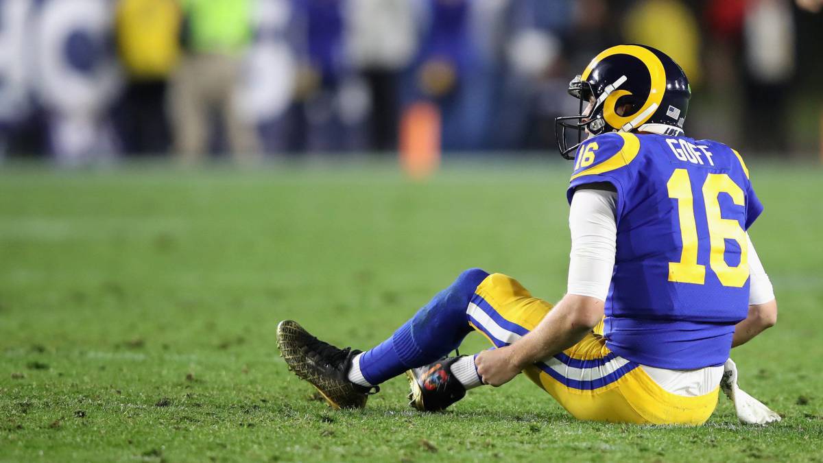 Jared Goff en partido contra Eagles