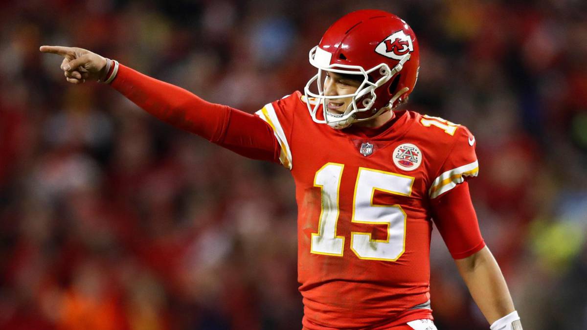 Patrick Mahomes en partido de Chiefs