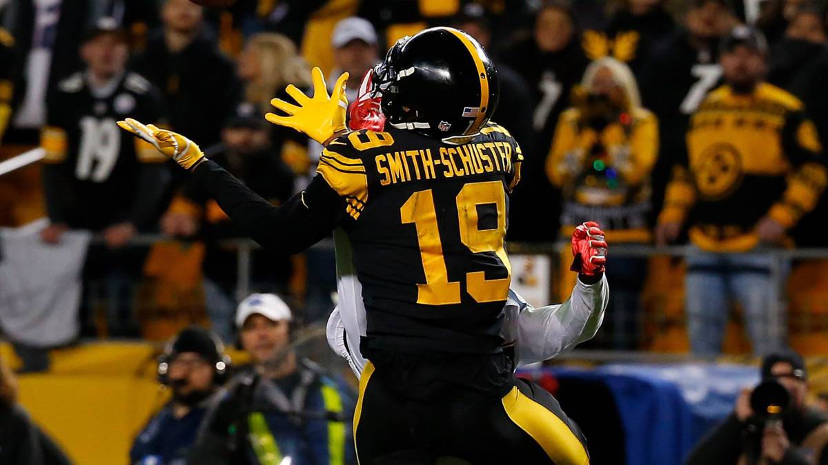 JuJu Smith-Schuster en partido de Steelers