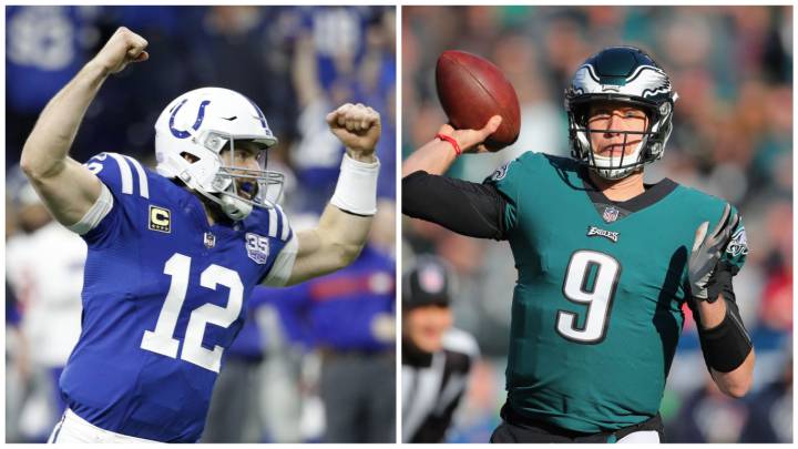 Andrew Luck y Nick Foles