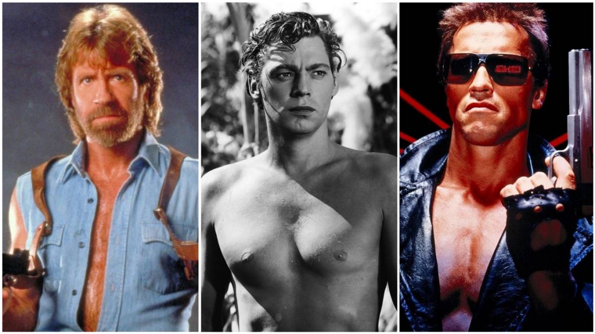 Chuck Norris, Johnny Weissmüller, Arnold Schwarzenegger