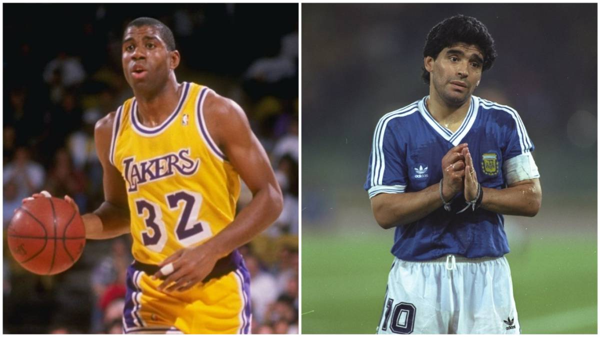 Magic Johnson y Diego Maradona