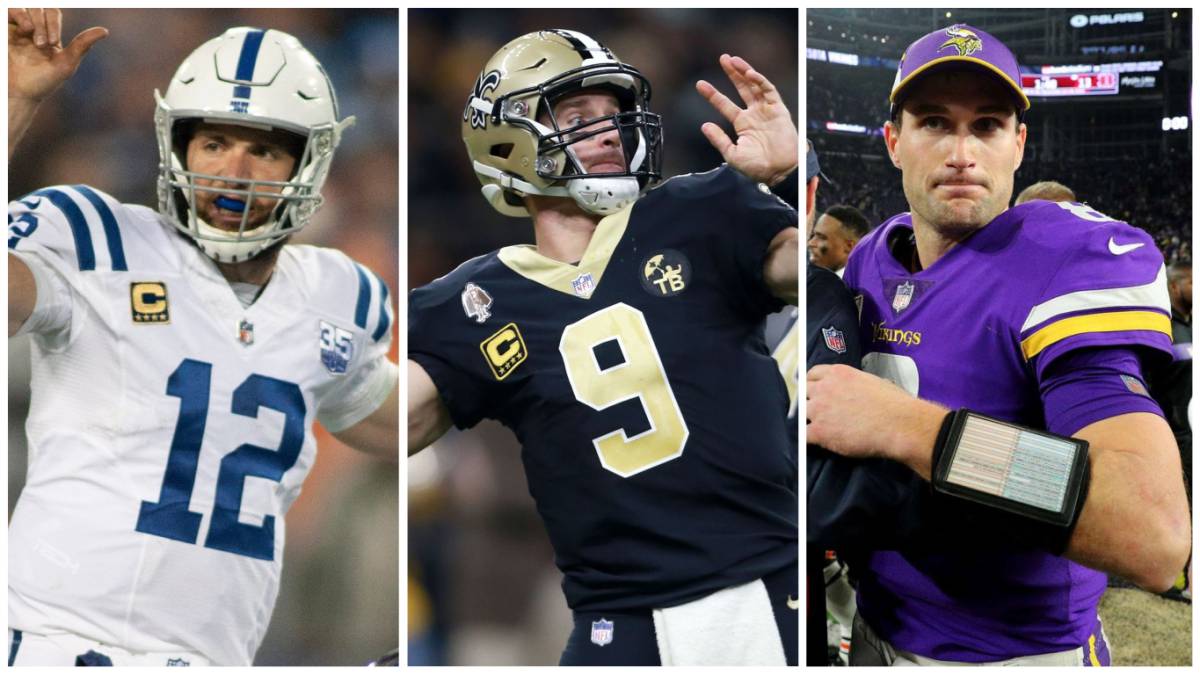 Andrew Luck, Drew Brees y Kirk Cousins