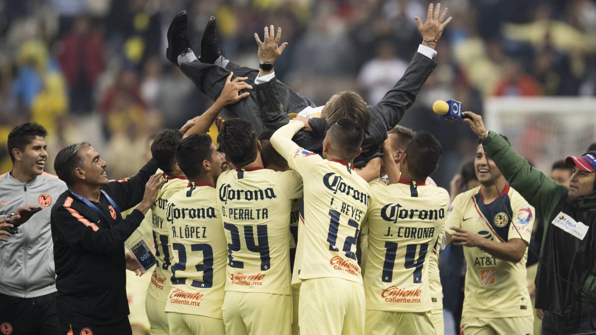 America celebrando el titulo del Apertura 2018