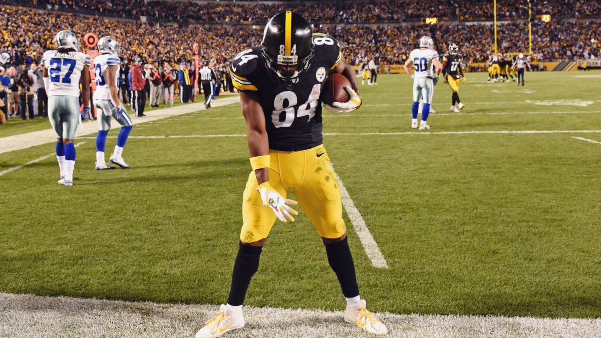 Antonio Brown en partido contra Cowboys