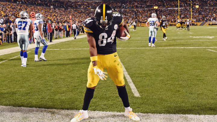 Antonio Brown en partido contra Cowboys