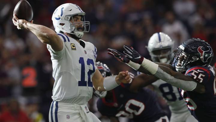 Andre Luck en partido contra Texans