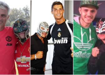 10 fotos de Rey Mysterio con personajes del fútbol