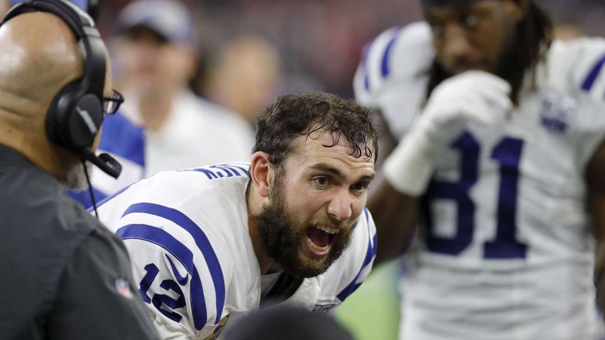 Andrew Luck en partido de Colts
