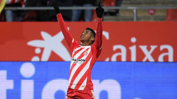 El delantero hondureño por fin pudo perforar la red como jugador del Girona de España y lo hizo este miércoles frente al Atlético de Madrid por la Copa del Rey