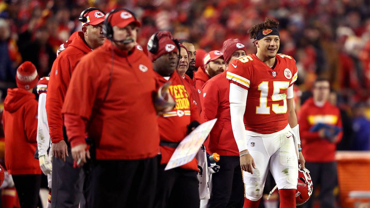 Sidelines del equipo de los Chiefs