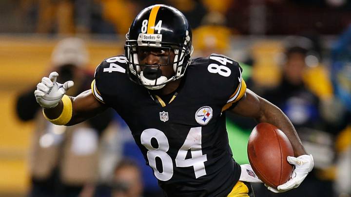 Antonio Brown en partido de Steelers