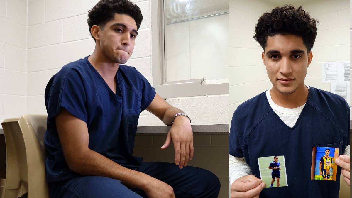 Allan Rivera while in jail after being detained by ICE