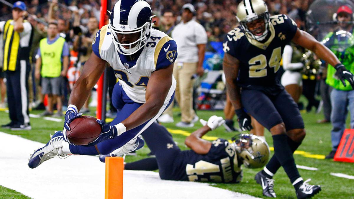 Partido entre Rams y Saints en 2018