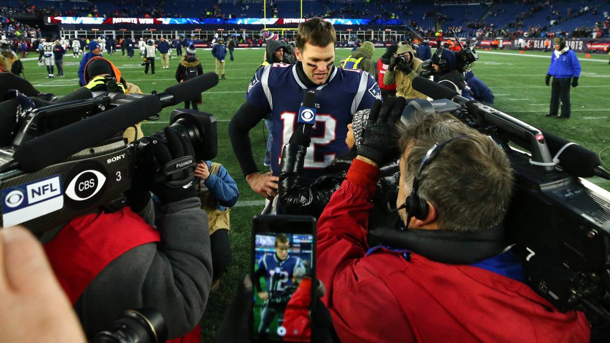 Tom Brady después de derrotar a Chargers