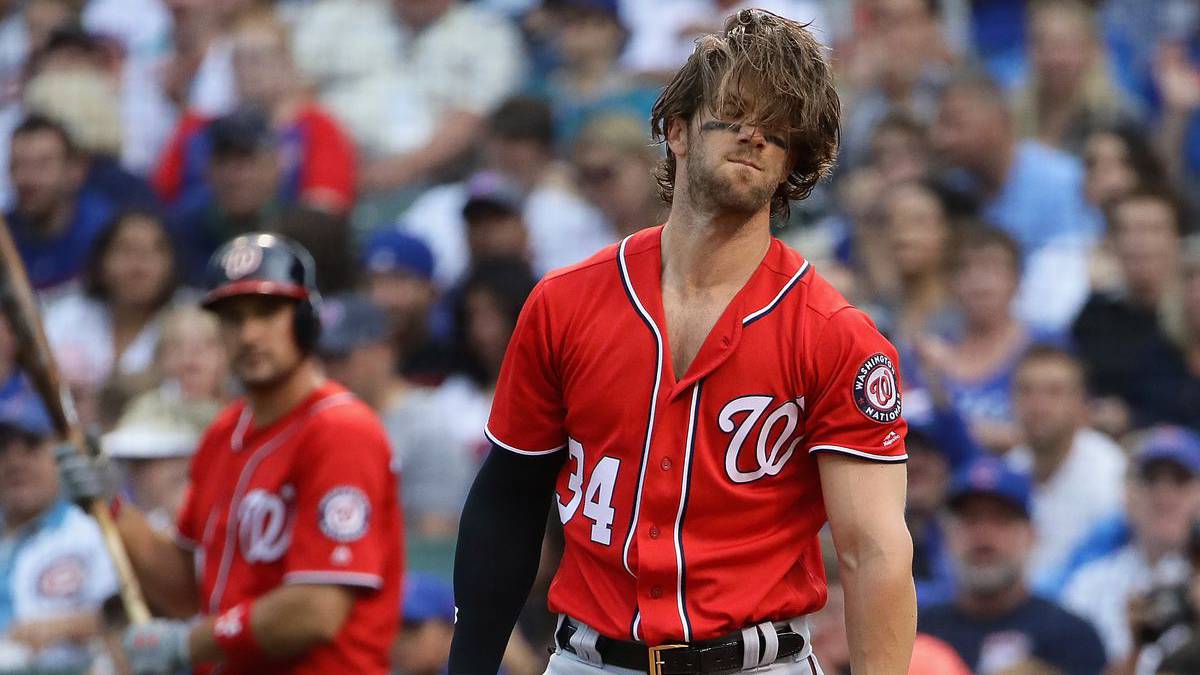 Bryce Harper en partido de los Nationals