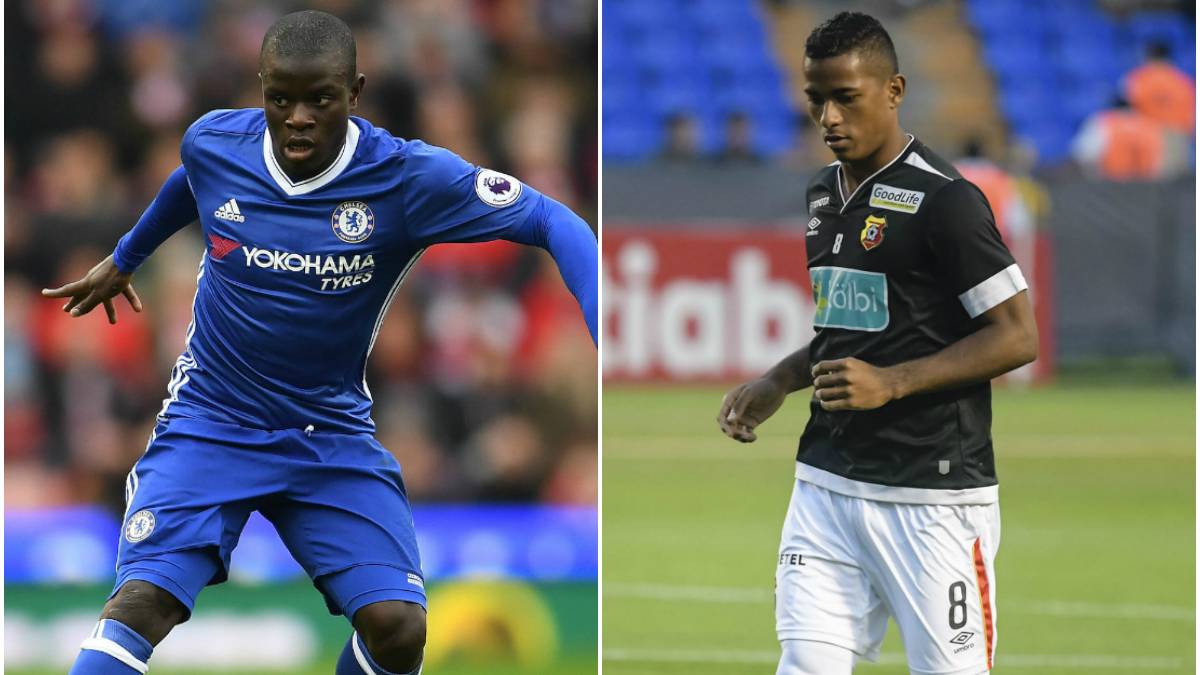 N'Golo Kanté y Allan Cruz