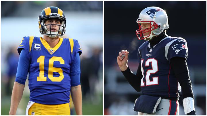 Jared Goff y Tom Brady