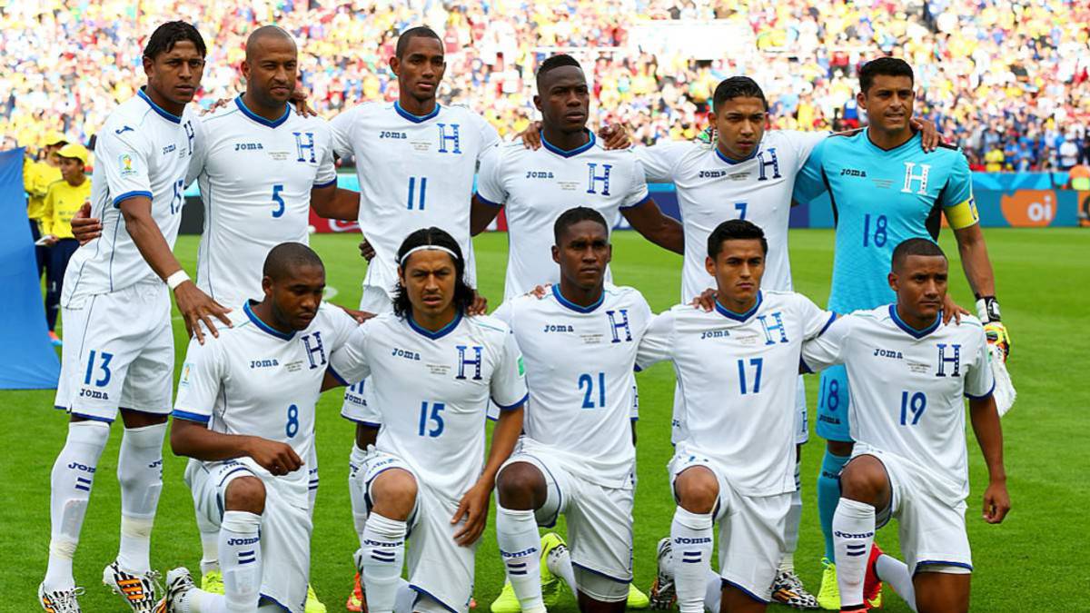 La selección de Honduras en la foto previo a un encuentro