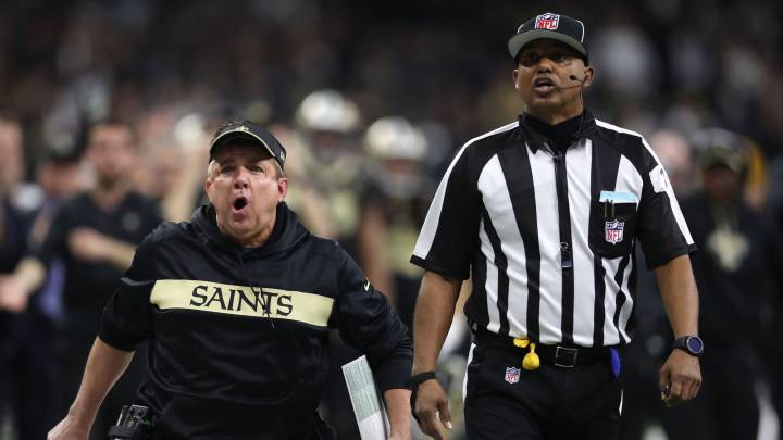 Sean Payton en partido de postemporada