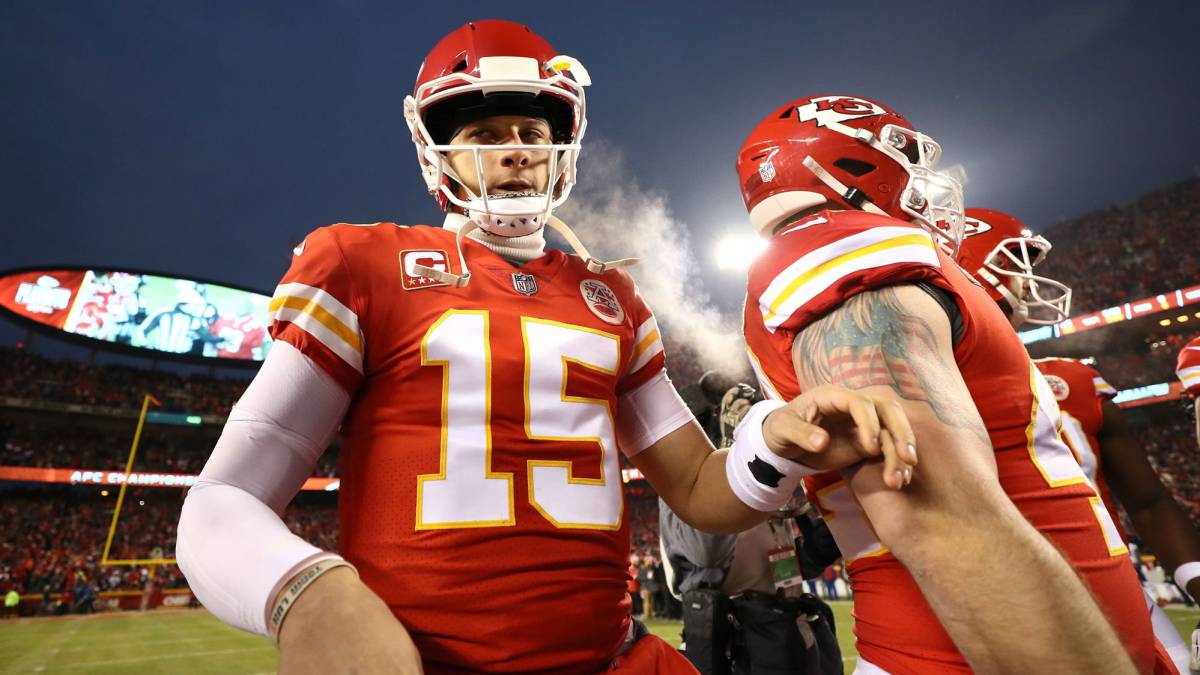 Patrick Mahomes en partido de Kansas
