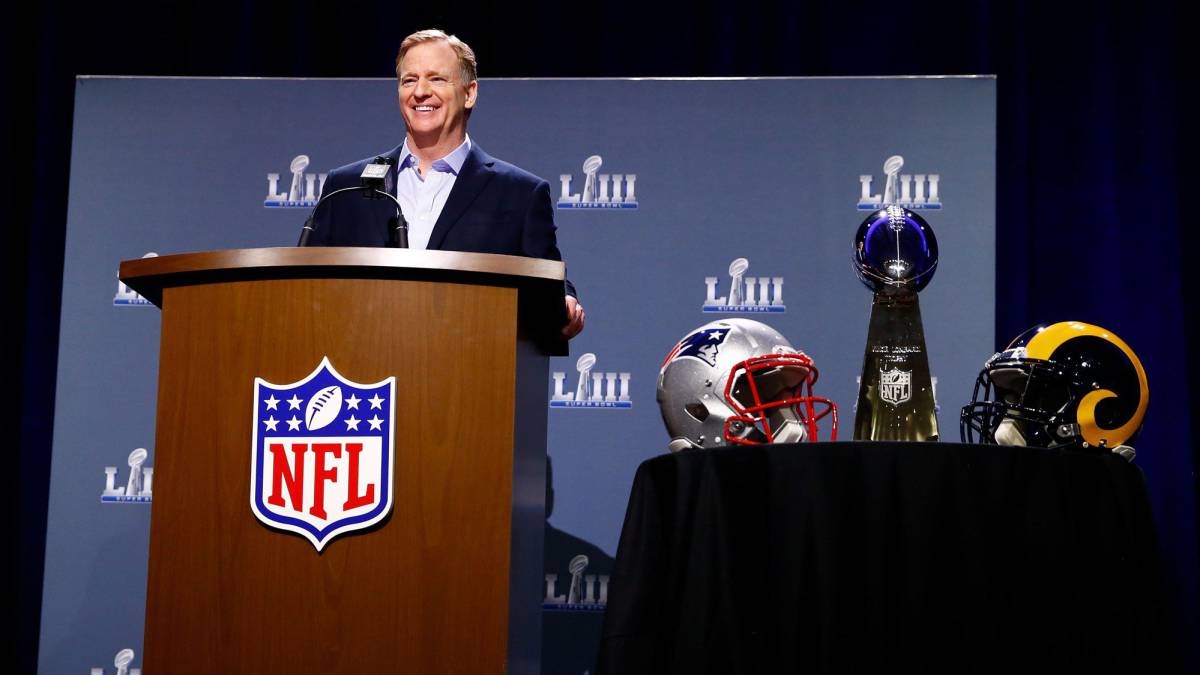 Roger Goodell en conferencia de prensa