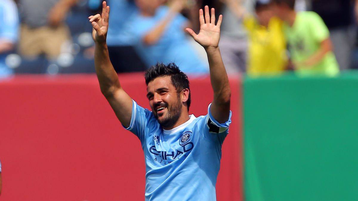 David Villa agradeciendo a la afición de New York City FC