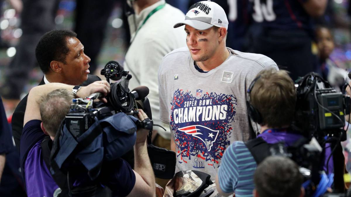 Rob Gronkowski después del Super Bowl LIII