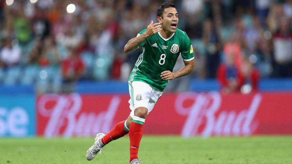Marco Fabián in action with the Mexican National Team