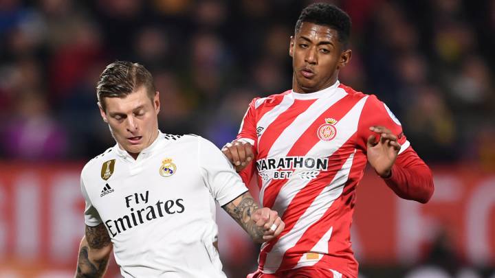 Anthony Lozano en partido con Girona ante Real Madrid