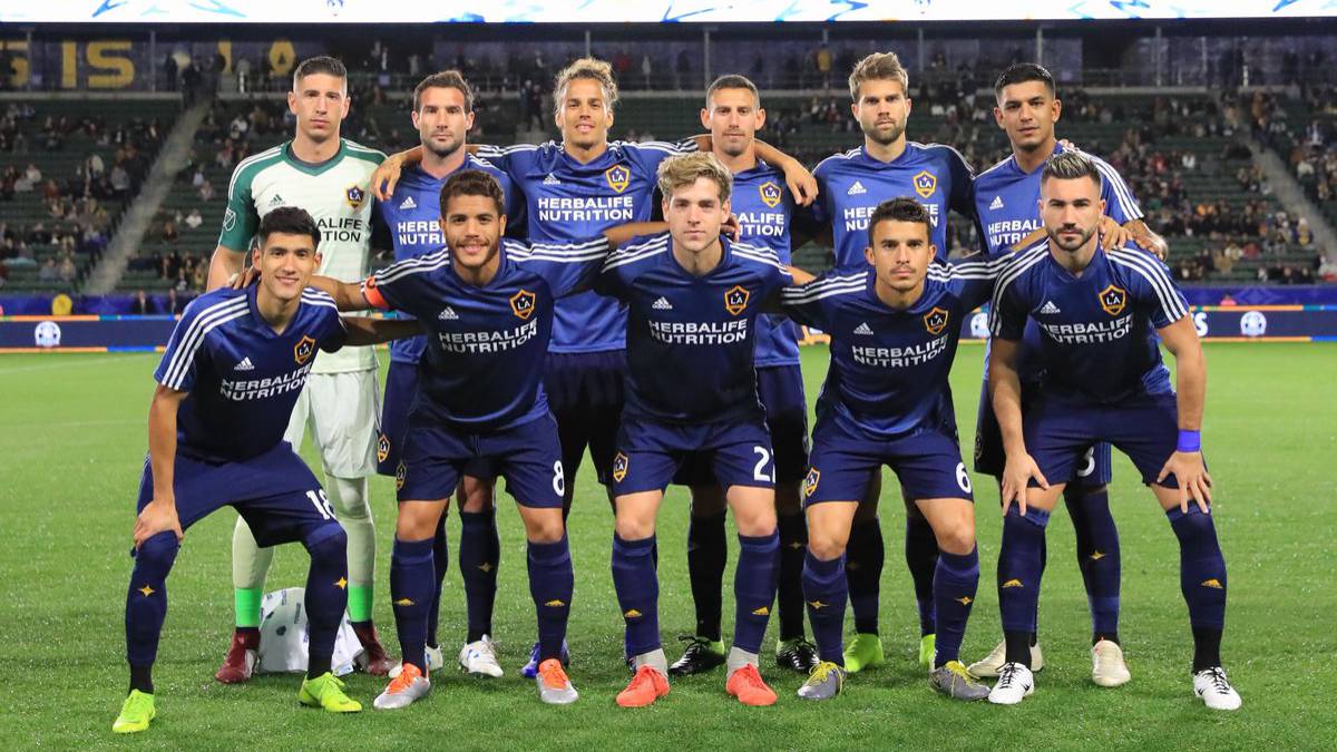 LA Galaxy starting lineup during the presason match against Toronto FC