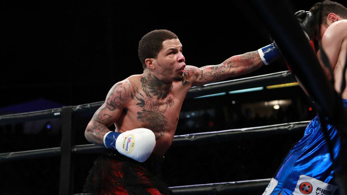 Gervonta Davis during the fight against Hugo Ruiz