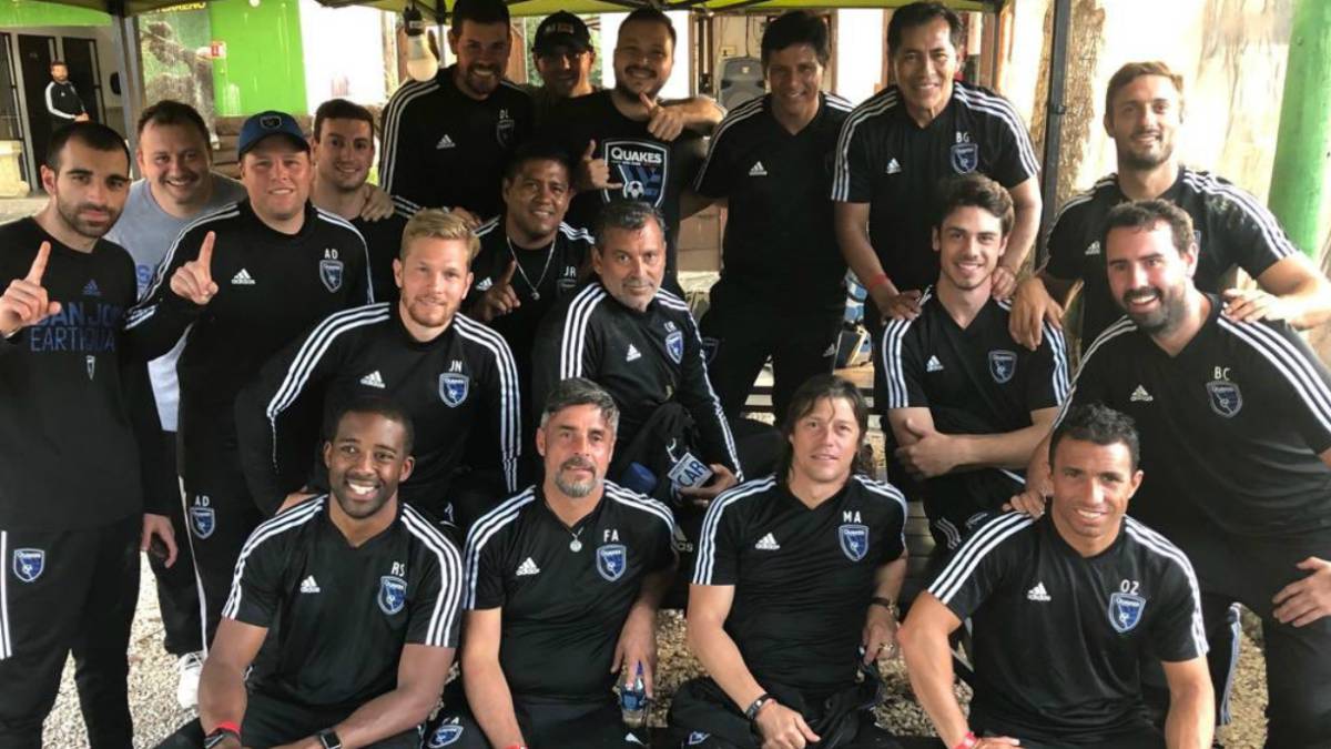 San José Earthquakes staff after training camp in Cancun