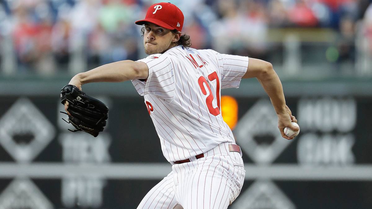 Aaron Nola en partido de los Phillies