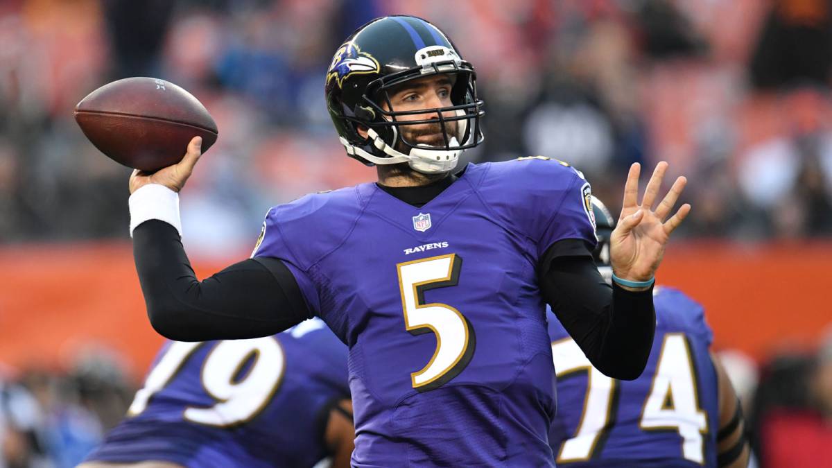 Joe Flacco en partido de los Ravens