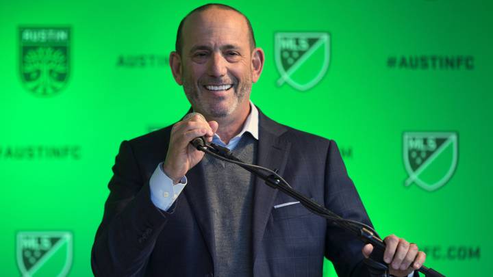 Major League Soccer Commissioner Don Garber announces that Austin will be an expansion franchise for the 2021 season, in Austin, Texas. Garber's contract has been extended by league owners for five years through 2023