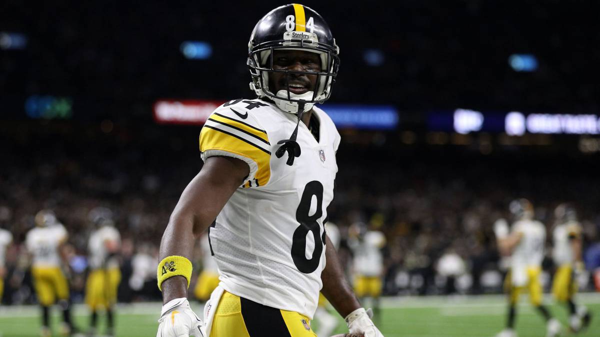 Antonio Brown en partido de Steelers